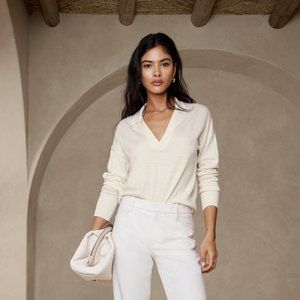 Not from outlet, NWT, Banana Republic  BELLA MERINO SWEATER POLO XL